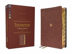 Nkjv, Thompson Chain-Reference Bible, Large Print, Leathersoft, Brown, Red Letter, Thumb Indexed, Comfort Print - Zondervan