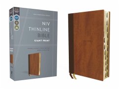 Niv, Thinline Bible, Giant Print, Leathersoft, Brown, Red Letter, Thumb Indexed, Comfort Print - Zondervan