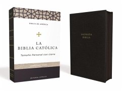 Biblia Católica, Tamaño Personal, Leathersoft, Negra, Con Cierre, Comfort Print - Católica, Editorial; Biblia, La Casa de la