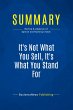 Summary: It's Not What You Sell, It's... - Bild 1