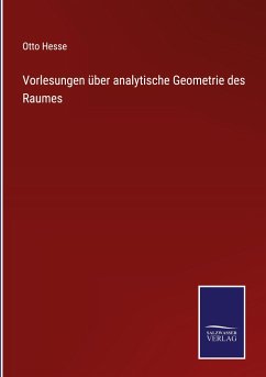 Cover Vorlesungen über analytische Geometrie des Raumes