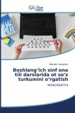 Boshlang¿ich sinf ona tili darslarida ot so¿z turkumini o¿rgatish