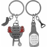 Paar-Schlüsselanhänger Motiv Grillen Paar-Schlüsselanhänger Motiv Grillen