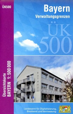 Cover ÜK500 Amtliche Übersichtskarte von Bayern 1:500 000