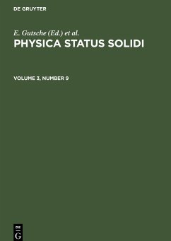 Physica status solidi. Volume 3, Number 9
