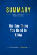 Summary: The One Thing You Need to Know - Bild 1