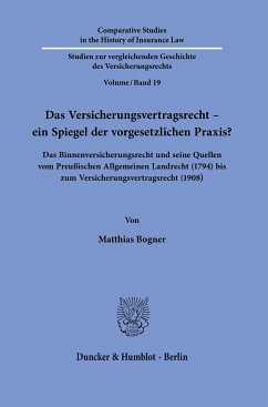 Das Versicherungsvertragsrecht - ein Spiegel der vorgesetzlichen Praxis? - Bogner, Matthias