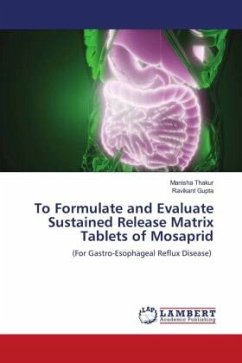To Formulate and Evaluate Sustained Release Matrix Tablets of Mosaprid - Thakur, Manisha;Gupta, Ravikant
