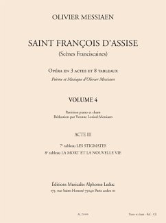 Cover Saint Francois d'Assise vol.4 (acte 3) réduction chant et piano