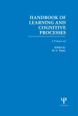 Handbook of Learning and Cognitive Processes (eBook, PDF)
