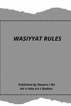 WASIYYAT RULES - o Ishaa'at Qadian, Nazarat Nashr