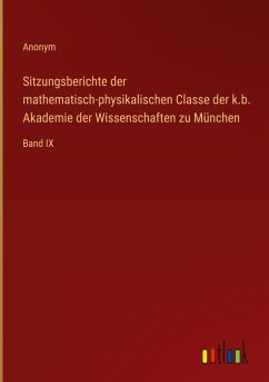 Cover Sitzungsberichte der mathematisch-physikalischen Classe der k.b. Akademie der Wissenschaften zu München