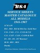 BSA 'Service Sheets' Master Catalogue... - Bild 1