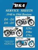 BSA BANTAM D1-D3-D5-D7 'SERVICE SHEETS' 1948-1966 RIGID, SPRING FRAME AND SWING ARM 125cc-150cc-175cc MODELS