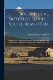 Biographical Sketch of Orville Southerland Cox