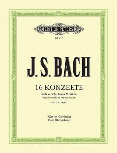 16 Concerto Transcriptions After Various Composers Bwv 972-987 for Keyboard Solo