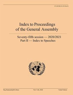 Index to Proceedings of the General Assembly 2020/2021: Index to Speeches - United Nations Publications