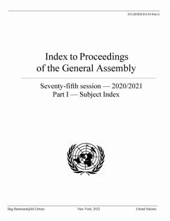 Index to Proceedings of the General Assembly 2020/2021: Part 1: Subject Index - United Nations Publications