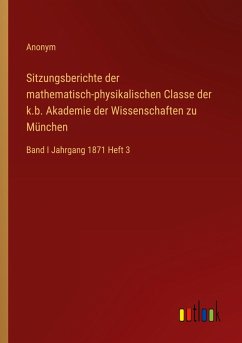 Cover Sitzungsberichte der mathematisch-physikalischen Classe der k.b. Akademie der Wissenschaften zu München