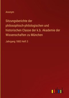 Cover Sitzungsberichte der philosophisch-philologischen und historischen Classe der k.b. Akademie der Wissenschaften zu München