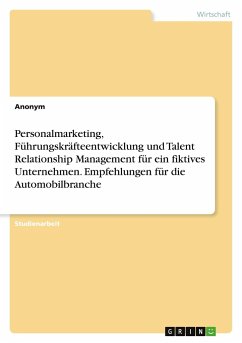Personalmarketing, Führungskräfteentwicklung und Talent Relationship Management für ein fiktives Unternehmen. Empfehlungen für die Automobilbranche