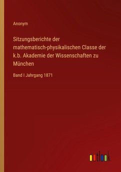 Cover Sitzungsberichte der mathematisch-physikalischen Classe der k.b. Akademie der Wissenschaften zu München
