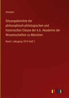 Cover Sitzungsberichte der philosophisch-philologischen und historischen Classe der k.b. Akademie der Wissenschaften zu München