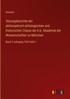 Cover Sitzungsberichte der philosophisch-philologischen und historischen Classe der k.b. Akademie der Wissenschaften zu München