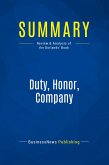 Summary: Duty, Honor, Company