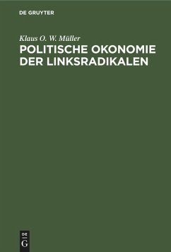 Cover Politische Okonomie der Linksradikalen