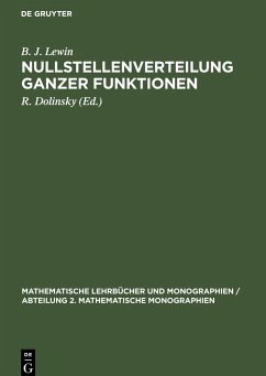 Nullstellenverteilung ganzer Funktionen - Lewin, B. J.