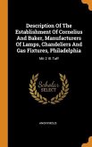 Description Of The Establishment Of Cornelius And Baker, Manufacturers Of Lamps, Chandeliers And Gas Fixtures, Philadelphia: Mit 2 Ill. Taff