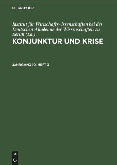 Konjunktur und Krise. Jahrgang 10, Heft 3