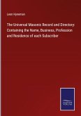 The Universal Masonic Record and Directory: Containing the Name, Business, Profession and Residence of each Subscriber