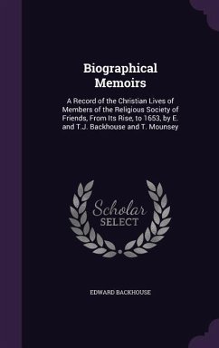 Biographical Memoirs - Backhouse, Edward