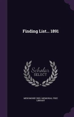 Cover Finding List... 1891