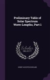 Preliminary Table of Solar Spectrum Wave-Lengths, Part 1