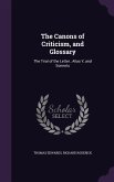 The Canons of Criticism, and Glossary: The Trial of the Letter, Alias Y, and Sonnets