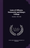 Lists of Officers, University and King's College: Aberdeen, 1495-1860