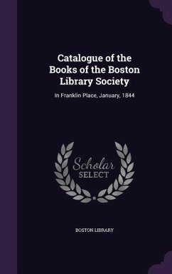 Cover Catalogue of the Books of the Boston Library Society
