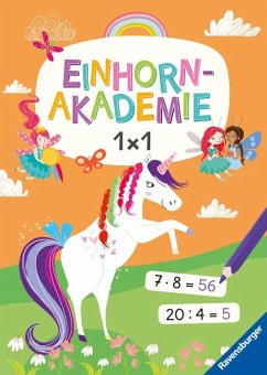 Ravensburger Einhorn Akademie 1x1 - Rätselbuch ab 7 Jahre, Einmaleins lernen, Einhorn Buch - Regan, Lisa