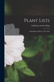 Plant Lists: Colombia and Peru, 1931-1944