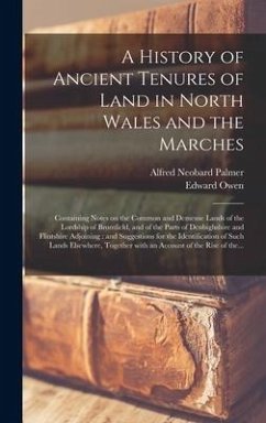 A History of Ancient Tenures of Land in North Wales and the Marches - Palmer, Alfred Neobard; Owen, Edward
