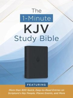 Cover The 1-Minute KJV Study Bible (Pewter Blue): Featuring More Than 800 Quick, Easy-To-Read Entries on Scripture's Key People, Places, Events, and More