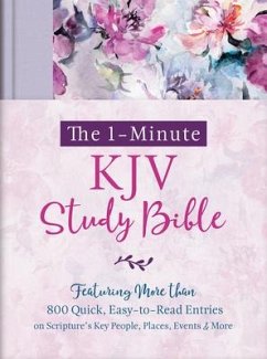 The 1-Minute KJV Study Bible (Lavender Petals): Featuring Nearly 900 Quick, Easy-To-Read Entries on Scripture's Key People, Places, Events, and More - Compiled By Barbour Staff