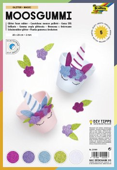 Cover Folia Moosgummi GLITTER/MAGIC selbstklebend 20x29cm, 5 Blatt farbig