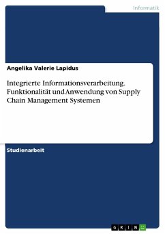 Integrierte Informationsverarbeitung. Funktionalität und Anwendung von Supply Chain Management Systemen - Lapidus, Angelika Valerie