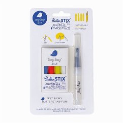 4 Kreide Butterstix mit Wasserstift aquarell