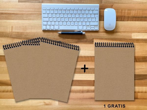 A 4 Notizblock - Set, 3+1 gratis, Luxury 80 Seiten MUSKAT Designerecycling, kariert 10x10mm A 4 Notizblock - Set, 3+1 gratis, Luxury 80 Seiten MUSKAT Designerecycling, kariert 10x10mm