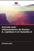 Activité anti-inflammatoire de Rumex A, Lipidium S et Guizotia A
